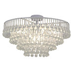 Люстра подвесная круглая с молочными стеклянными подвесками в форме капель Droplet Chandelier варинант исполнения - 2 | Loft Concept в Красноярске