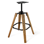 Барный стул со спинкой и подлокотниками на 4-х деревянных ножках Douglas Rhombus Серый Велюр варинант исполнения - 5 | Loft Concept в Красноярске