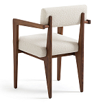 Кресло обеденное Alcove White Boucle из массива ореха варинант исполнения - 4 | Loft Concept в Красноярске