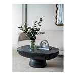 Столик кофейный черного цвета с овальной столешницей и круглым основанием Black Dalmen Table варинант исполнения - 8 | Loft Concept в Красноярске