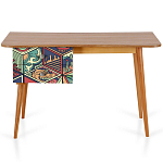 Письменный стол с принтом на ящиках Elise Desk варинант исполнения - 6 | Loft Concept в Красноярске