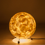 Настольная лампа из перламутра на металлическом каркасе Indonesian Egg варинант исполнения - 4 | Loft Concept в Красноярске