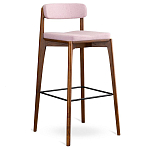 Барный стул из массива ясеня с обивкой из рогожки Elegant Ash варинант исполнения - 2 | Loft Concept в Красноярске