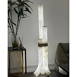 Торшер геометрический с тремя мраморными плафонами Marble Tripod варинант исполнения - 7 | Loft Concept в Красноярске