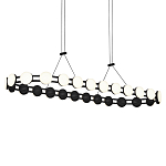 Люстра овальная с круглыми светодиодными источниками света Maxine Light варинант исполнения - 8 | Loft Concept в Красноярске