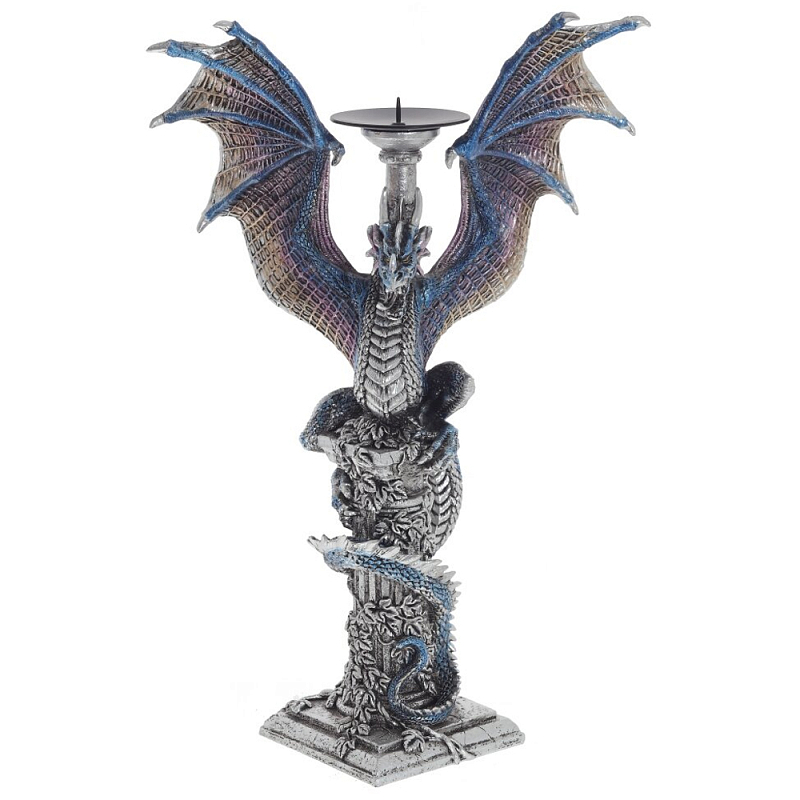 Подсвечник в виде Дракона Grey Blue Dragon Candlestick Серый Синий Мульти Подсвечник в виде Дракона Grey Blue Dragon Candlestick Серый Синий Мульти в Красноярске | Loft Concept