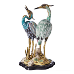 Статуэтка в виде двух птиц из фарфора с бронзовыми элементами Bird of the Garden of Eden варинант исполнения - 3 | Loft Concept в Красноярске