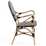 Кресло плетеное из ротанга Ronald Black White Rattan Chair варинант исполнения - 3 | Loft Concept в Красноярске