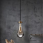 Подвесной светильник в форме капли с прозрачным стеклянным плафоном Dribble варинант исполнения - 1 | Loft Concept в Красноярске