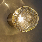 Бра с круглым плафоном из прозрачного стекла с пузырьками воздуха Effervia  варинант исполнения - 11 | Loft Concept в Красноярске