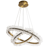Люстра два кольца с хрустальным декором Rowan Crystal Ring Horizontal Brass Chandelier варинант исполнения - 2 | Loft Concept в Красноярске