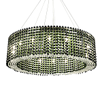 Круглая люстра с хрустальными подвесками Crystal Art Chrome Green Chandelier 12 варинант исполнения - 2 | Loft Concept в Красноярске