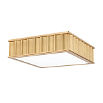 Потолочный светильник квадратный с гофрированным латунным абажуром Millennium варинант исполнения - 1 | Loft Concept в Красноярске