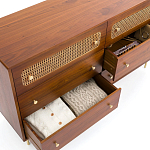 Комод с 6-ю ящиками с декором из ротанга Degarmo Chest of Drawers варинант исполнения - 3 | Loft Concept в Красноярске