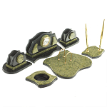 Настольный письменный набор из змеевика из 7-ми элементов Successful Leader варинант исполнения - 2 | Loft Concept в Красноярске