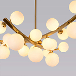 Люстра подвесная фигурная с белыми лампами в форме шара Felicitat варинант исполнения - 2 | Loft Concept в Красноярске
