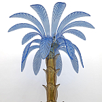 Торшер Glass Decorated Palm Floor Lamp Blue Листья Пальмы  варинант исполнения - 4 | Loft Concept в Красноярске