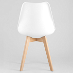 Стул с основой из пластика и мягким сиденьем Arvika White варинант исполнения - 5 | Loft Concept в Красноярске