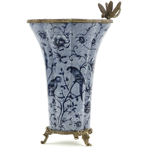 Ваза Parrots & Dragonfly