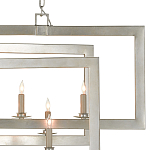 Люстра серебряная из пересекающихся прямоугольных элементов Intersecting Rectangles варинант исполнения - 1 | Loft Concept в Красноярске