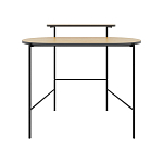 Стол письменный овальной формы с полкой LOUB WORKING TABLE BLACK OAK варинант исполнения - 1 | Loft Concept в Красноярске