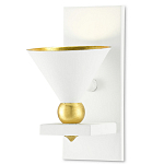 Бра с бело-золотыми плафоном в форме конуса Light Source варинант исполнения - 4 | Loft Concept в Красноярске