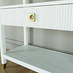 Стеллаж Elsa Dreams White со стеклянными полками и ящиком варинант исполнения - 5 | Loft Concept в Красноярске