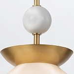 Подвесной светильник латунного цвета с конусовидным белым плафоном Quintiesse варинант исполнения - 4 | Loft Concept в Красноярске