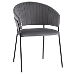 Стул в велюре серого цвета Horizon варинант исполнения - 1 | Loft Concept в Красноярске