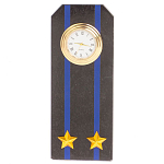 Часы погон подарочные настольные Авиация ВМФ из натурального камня Змеевик Military Clock варинант исполнения - 16 | Loft Concept в Красноярске