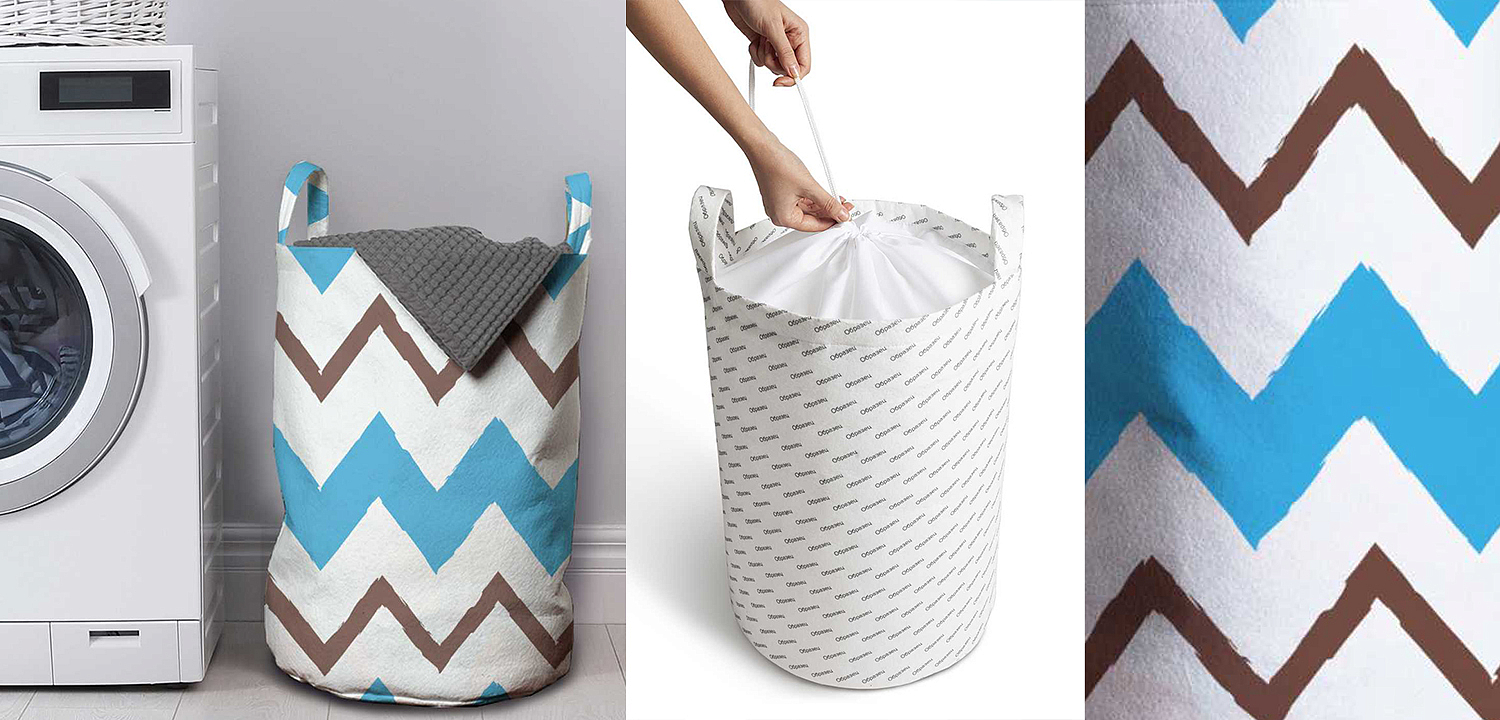 Корзина Blue Zigzag Basket Корзина Blue Zigzag Basket - Loft-Concept в Красноярске