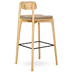 Барный стул из массива ясеня Elegant Ash Shape варинант исполнения - 4 | Loft Concept в Красноярске