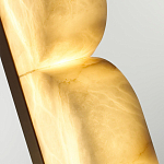 Бра с изогнутым плафоном из белого алебастра на прямоугольном основании Cryptocrystalline Stone варинант исполнения - 8 | Loft Concept в Красноярске