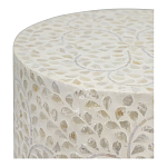 Приставной столик с рисунком из раковин устриц Bone Inlay варинант исполнения - 3 | Loft Concept в Красноярске