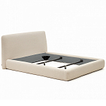 Кровать со съемным бежевым чехлом из ткани букле White Boucle Collection варинант исполнения - 1 | Loft Concept в Красноярске