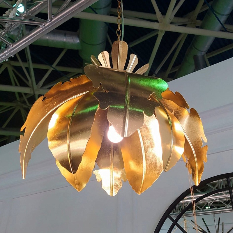 Подвесной светильник Tropical Leaves Hanging lamp Золотой Подвесной светильник Tropical Leaves Hanging lamp Золотой в Красноярске | Loft Concept