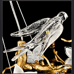 Люстра в виде золотой ветки с цветами и птичками Marvelous Garden варинант исполнения - 10 | Loft Concept в Красноярске