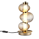 Настольная лампа с 3-мя рифлеными стеклянными шарами Marcelh Light варинант исполнения - 2 | Loft Concept в Красноярске