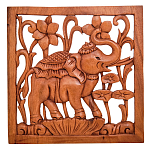 Панно из дерева слов и цветы Panel With Animals варинант исполнения - 1 | Loft Concept в Красноярске