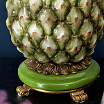 Настольная лампа с каркасом и декором в виде ананаса из фарфора и бронзы Pineapple Lamp варинант исполнения - 3 | Loft Concept в Красноярске