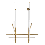 Люстра с 8-ю пересекающимися цилиндрическими плафонами на тонких тросах Trumpet tube варинант исполнения - 4 | Loft Concept в Красноярске