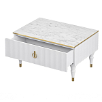 Стол журнальный белый с ящиком Expanses of Beauty варинант исполнения - 2 | Loft Concept в Красноярске