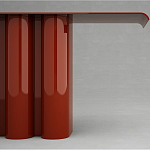 Консоль красная с цилиндрическим основанием Giorgio варинант исполнения - 2 | Loft Concept в Красноярске