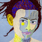 Картина с вышивкой Портрет wall panel People with the yellow ear 2 варинант исполнения - 2 | Loft Concept в Красноярске