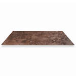 Стол обеденный с коричневой прямоугольной столешницей из керамики на четырех металлических ножках Brown Ceramics варинант исполнения - 2 | Loft Concept в Красноярске