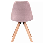 Стул мягкий с высокой спинкой на деревянных ножках Chair Dusty Pink варинант исполнения - 4 | Loft Concept в Красноярске