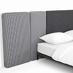 Кровать с большим мягким изголовьем Unity Dark Grey Bed варинант исполнения - 12 | Loft Concept в Красноярске