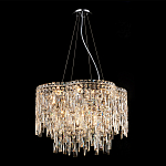 Люстра подвесная с хрустальными подвесками и металлическим основанием цвета Хром Ludivine Lighting варинант исполнения - 4 | Loft Concept в Красноярске