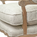 Кресло со спинкой из ротанга Ellie Rattan Armchair beige print flax варинант исполнения - 4 | Loft Concept в Красноярске