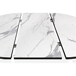 Стол обеденный раздвижной со столешницей белый мрамор Magali варинант исполнения - 7 | Loft Concept в Красноярске